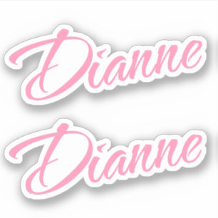 Dianne Name in Pink x2
