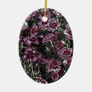 DIANTHUS CERAMIC TREE DECORATION