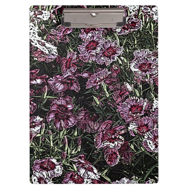 DIANTHUS FLOWERS CLIPBOARD (Front)