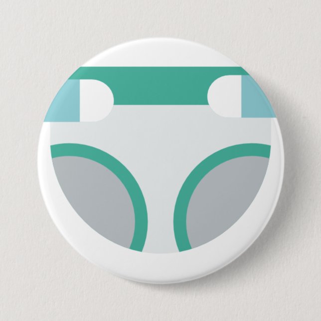 diaper 7.5 cm round badge (Front)