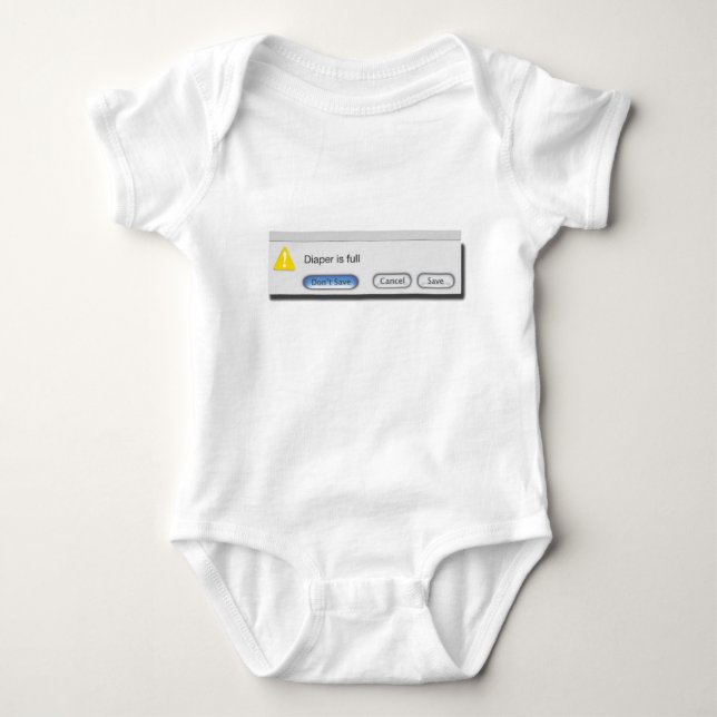 Diaper Alert Box Baby Bodysuit (Front)