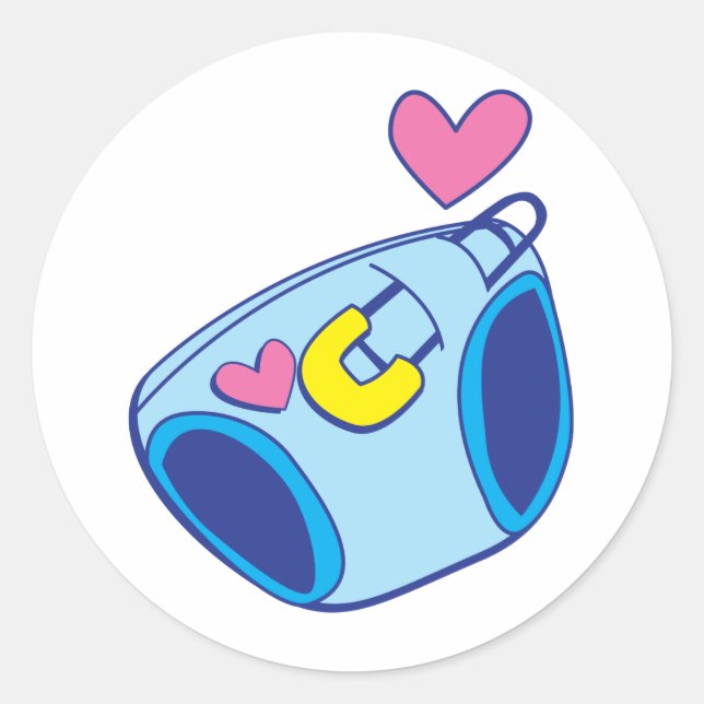 Diaper baby classic round sticker (Front)