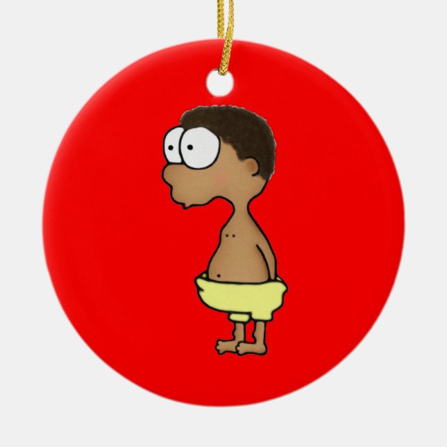 Diaper Boy Ceramic Tree Decoration (Front)
