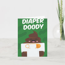Diaper Doody Puns Baby Shower Greeting Card