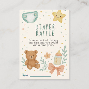 Diaper enclosure card