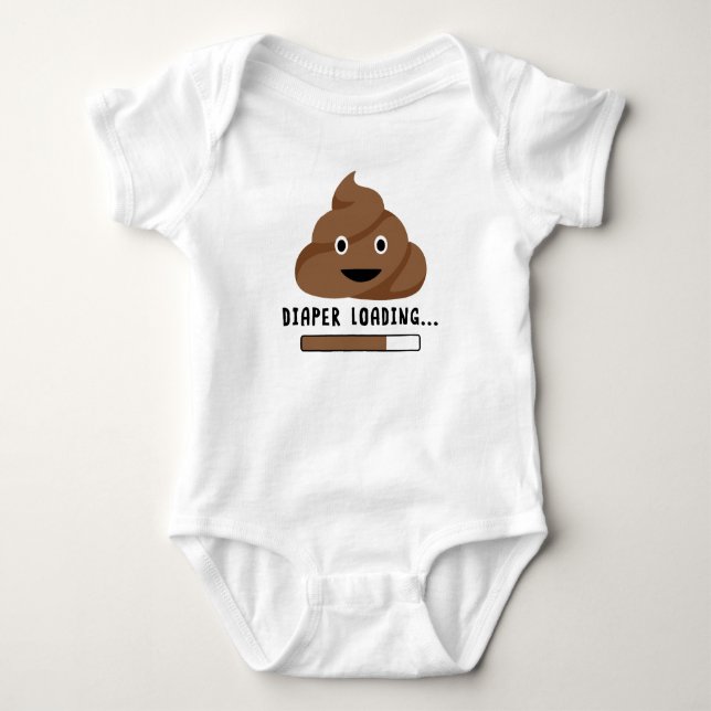 Diaper Loading Baby Bodysuit (Front)