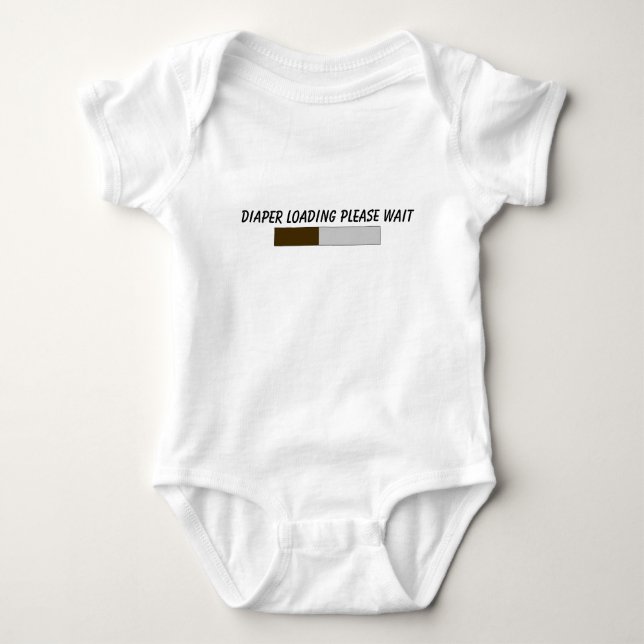 Diaper Loading Baby Bodysuit (Front)
