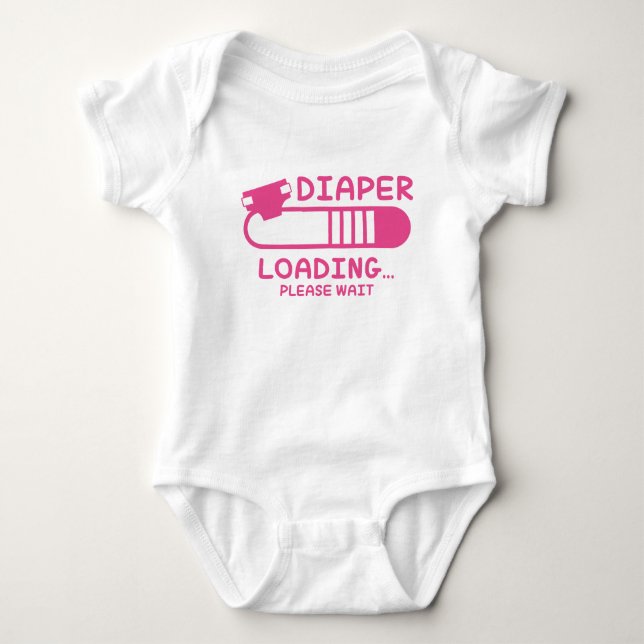 Diaper Loading Baby Bodysuit (Front)