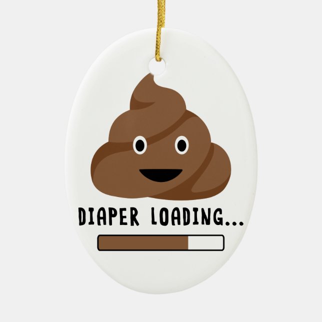 Diaper Loading Ceramic Tree Decoration (Front)