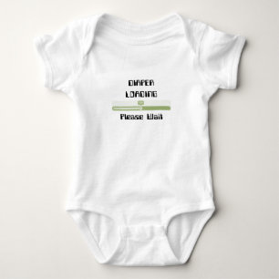 Diaper Loading Please Wait Baby Bodysuit