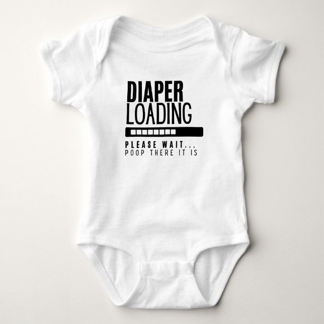 Diaper Loading.... Please Wait Baby Bodysuit (Front)