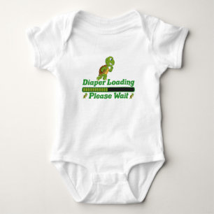 Diaper Loading Please Wait. Funny Gift For Babies Baby Bodysuit