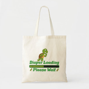 Diaper Loading Please Wait. Funny Gift For Babies Tote Bag