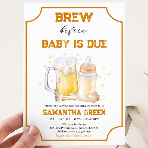 Diaper Party Brew Before Baby is Due Baby Shower Invitation