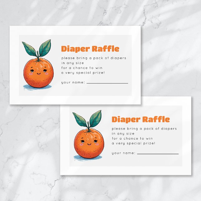 Diaper Raffle A Little Cutie is on the Way  Enclosure Card (Creator Uploaded)
