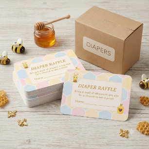DIAPER RAFFLE Baby Bee Gender Reveal Enclosure Card