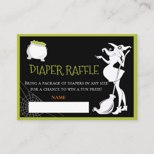 Diaper Raffle Baby Brewing Witch Halloween   Enclosure Card