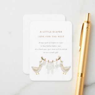 Diaper Raffle Baby Goose Nest Baby Shower Enclosure Card