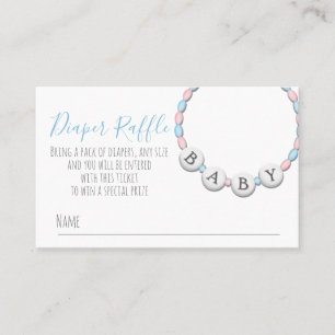 Diaper Raffle Baby Shower Business Card