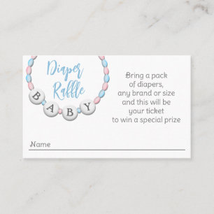 Diaper Raffle Baby Shower Business Card