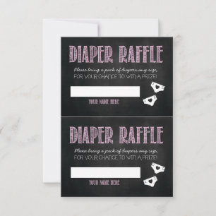 Diaper Raffle Baby Shower Cards