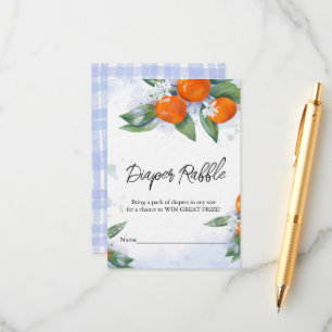"Diaper Raffle" Baby Shower Enclosure Card