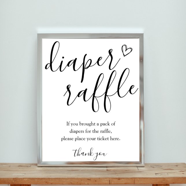 Diaper Raffle Baby Shower Game Sign (Creator Uploaded)