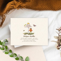 Diaper Raffle Baby Shower Insect Woodland Mushroom