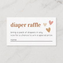 Diaper Raffle Baby Shower Invitation Insert Card
