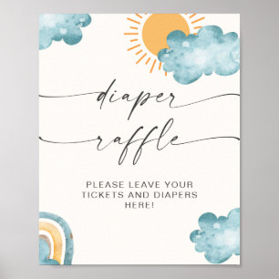 Diaper Raffle Baby Shower Sunshine Poster