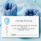 Diaper Raffle Blue Balloon Baby Shower