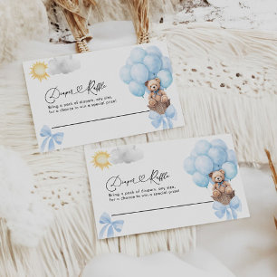 Diaper Raffle Blue Bear Card