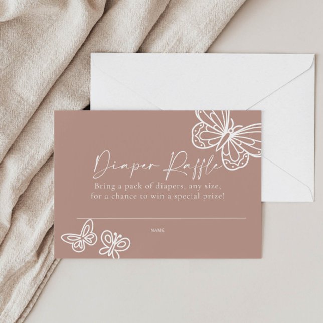 Diaper Raffle Boho Baby Shower Card  (Creator Uploaded)