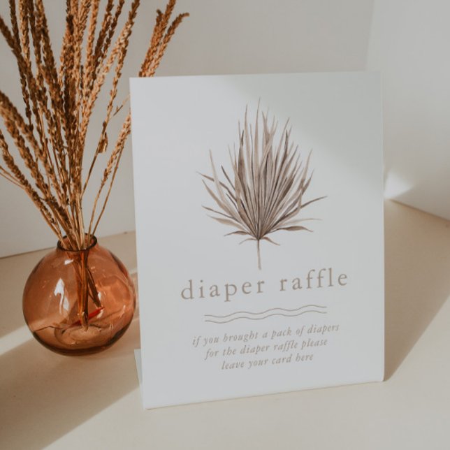 Diaper Raffle Boho Beach Baby Shower Pedestal Sign (Zazzle Diaper Raffle Boho Beach Baby Shower Pedestal Sign)