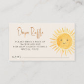 Diaper Raffle Boho Sunshine Baby Shower Enclosure Card 