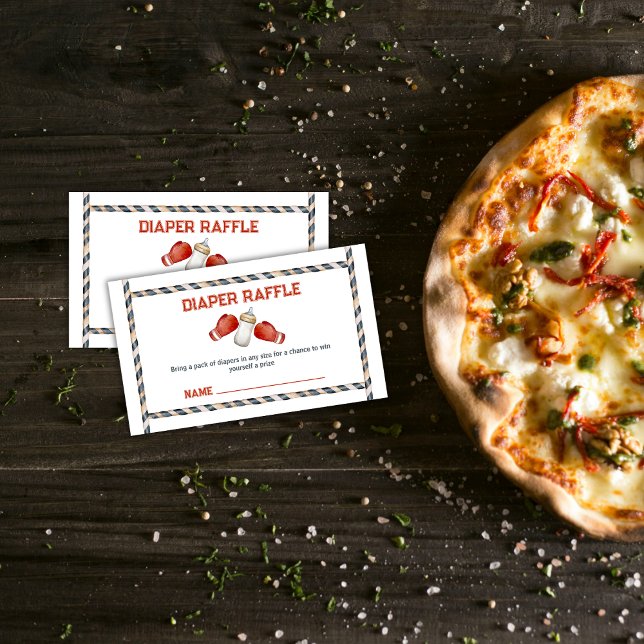 Diaper Raffle Boxing Little Champion Baby Shower  Enclosure Card (Diaper Raffle Boxing Little Champion Baby Shower Enclosure Card)