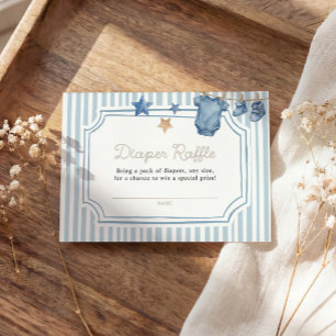 Diaper Raffle Card Blue Jean