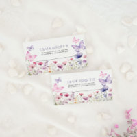 Diaper Raffle Card Butterfly Floral