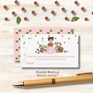 Diaper Raffle Card for 'Berry Sweet' Baby Shower