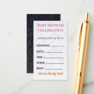 Diaper Raffle Card Tickets   Elegant Insert