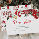 Diaper Raffle Christmas Santa Baby Shower Enclosure Card<br><div class="desc">Elevate your baby shower with a whimsical twist using the Christmas Santa Baby Shower Diaper Raffle Card. This adorable holiday inspired design adds a dash of enchantment, making it a hit among guests and a sweet memory for the mummy-to-be. Perfect for fall celebrations, it also eases the cost of diapers...</div>