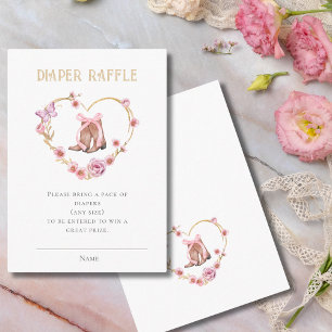 Diaper Raffle Cowgirl Baby Shower Enclosure Card