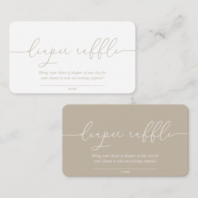 Diaper Raffle Dual-Sided Baby Shower Enclosure Car (Front/Back)