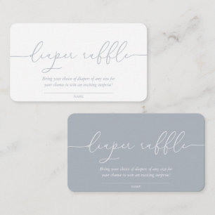 Diaper Raffle Dual-Sided Baby Shower Enclosure Card