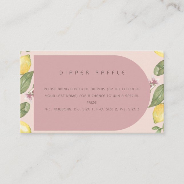 Diaper Raffle Enclosure Card (Front)