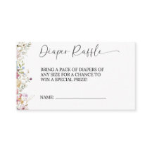 Diaper Raffle Enclosure Cards A little Wildflower 