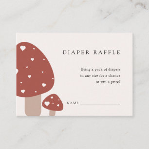 Diaper Raffle Enclosure   Fall Mushrooms Card