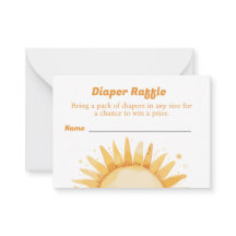 Diaper Raffle for Baby Shower Sunshine Theme