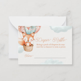Diaper Raffle Game Card for Baby Shower