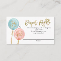 Diaper Raffle gender reveal
